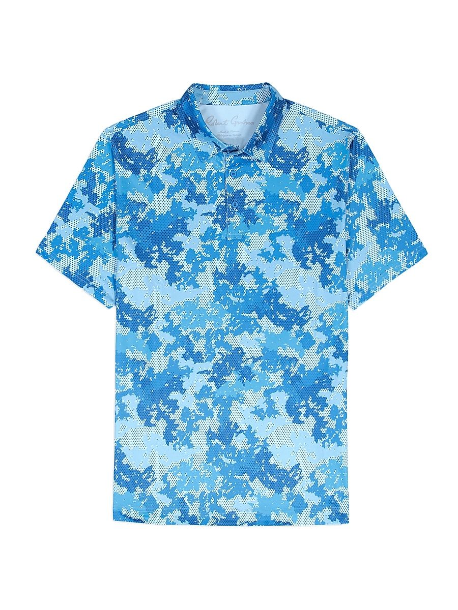 Men's Parkston Camouflage Polo Shirt - Light Blue - Size XXXL