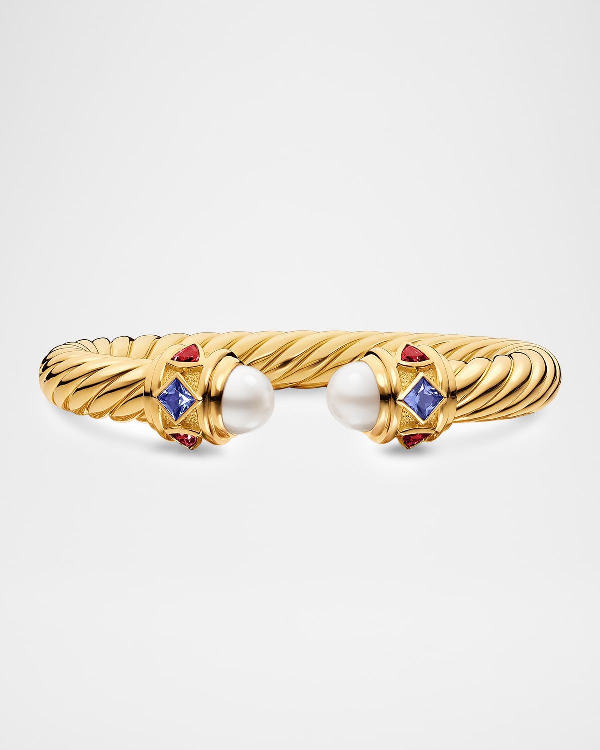 Renaissance Cablespira Bracelet with Gemstones in 18K Gold