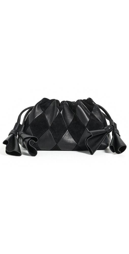 Zimmermann Cloud 91 Small Suede and Leather Clutch Bag Black One Size