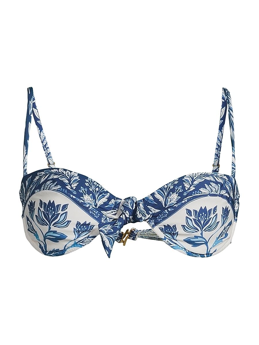 Women's Delicate Tapestry Bikini Top - Off White - Size XL