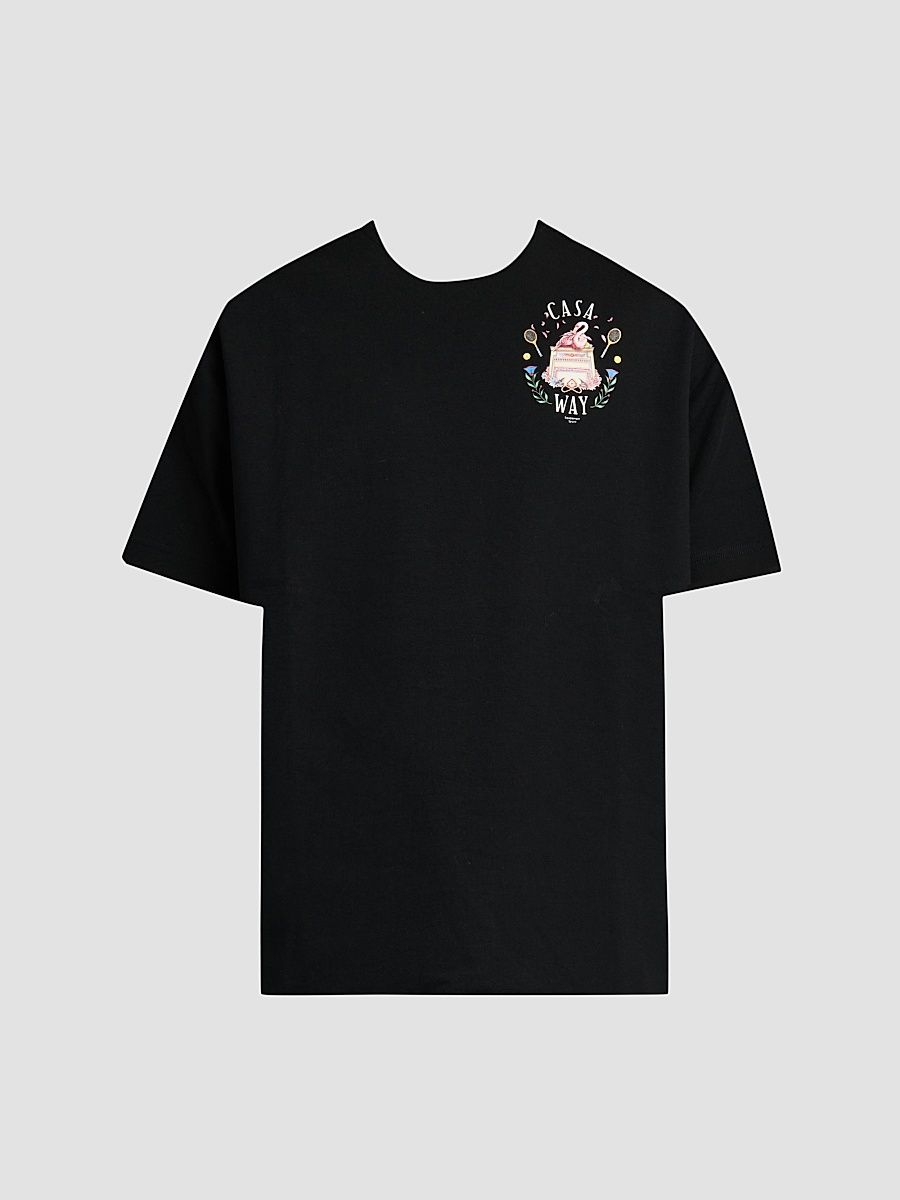 Men's Casa Way Cotton Crewneck T-Shirt - Black - Size XXXL