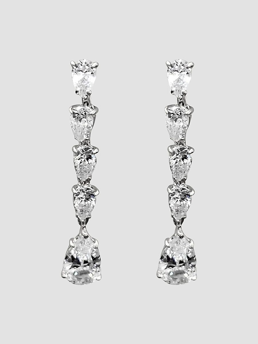 Women's Celeste Sterling Silver & 3.00 TCW Cubic Zirconia Drop Earrings - White