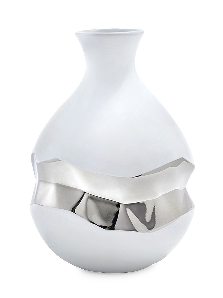 ANNA New York Oro Bud Vase - White Silver