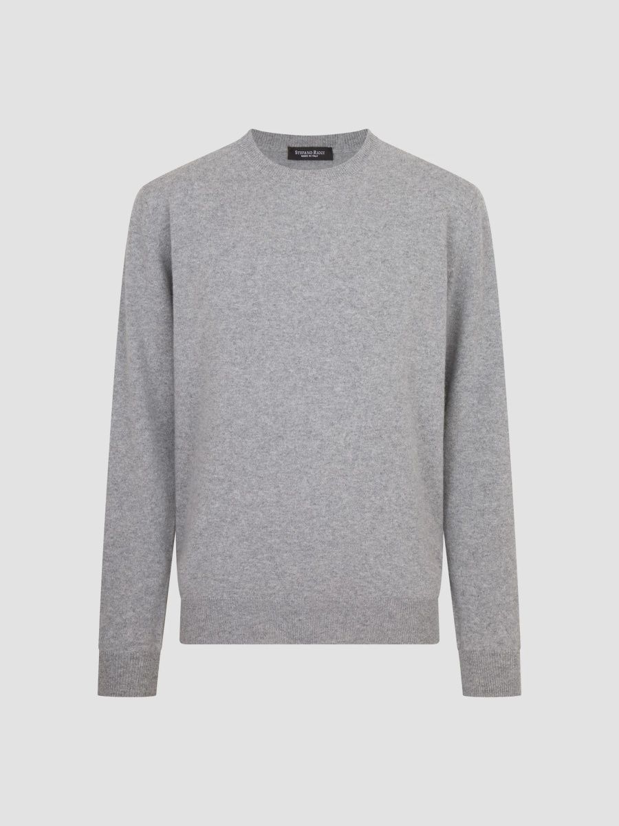 Stefano Ricci Men's Cashmere Knit Crewneck Sweater - Grey - Size 42