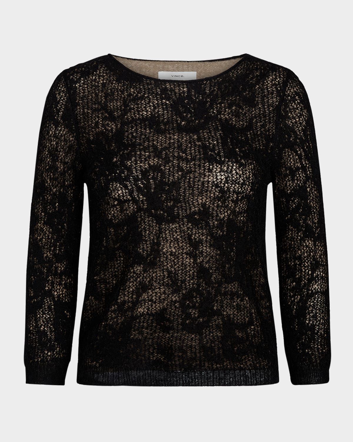 Lace Stitch Layered Sweater