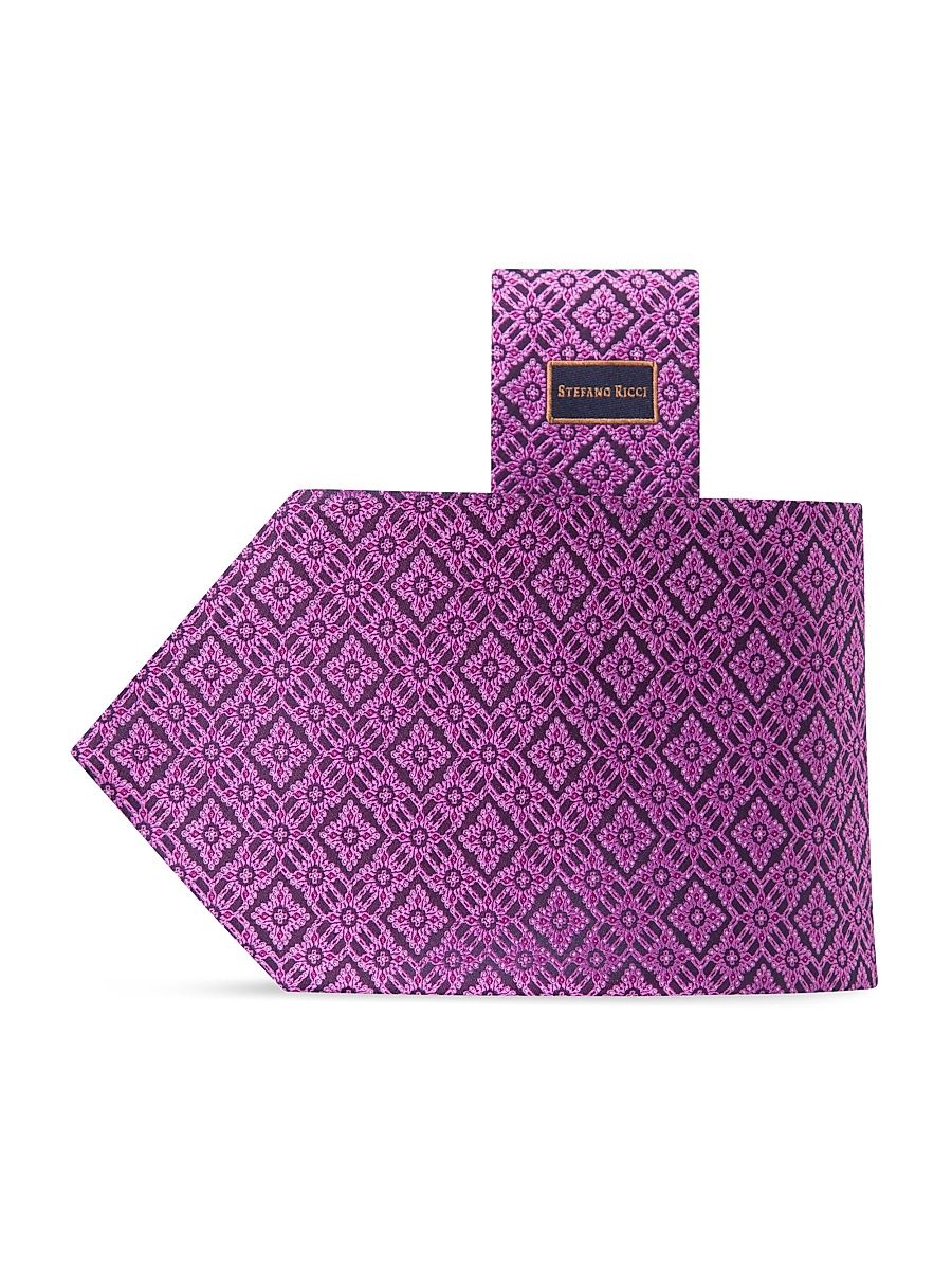 Men's Handmade Luxury Silk Tie - Purple