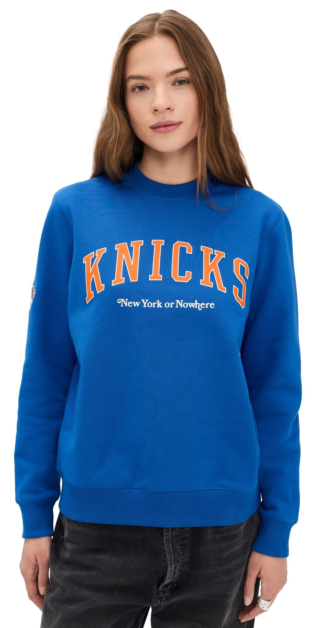 New York or Nowhere Knicks Alumni Crewneck Sweatshirt Royal Blue Garment Dye L