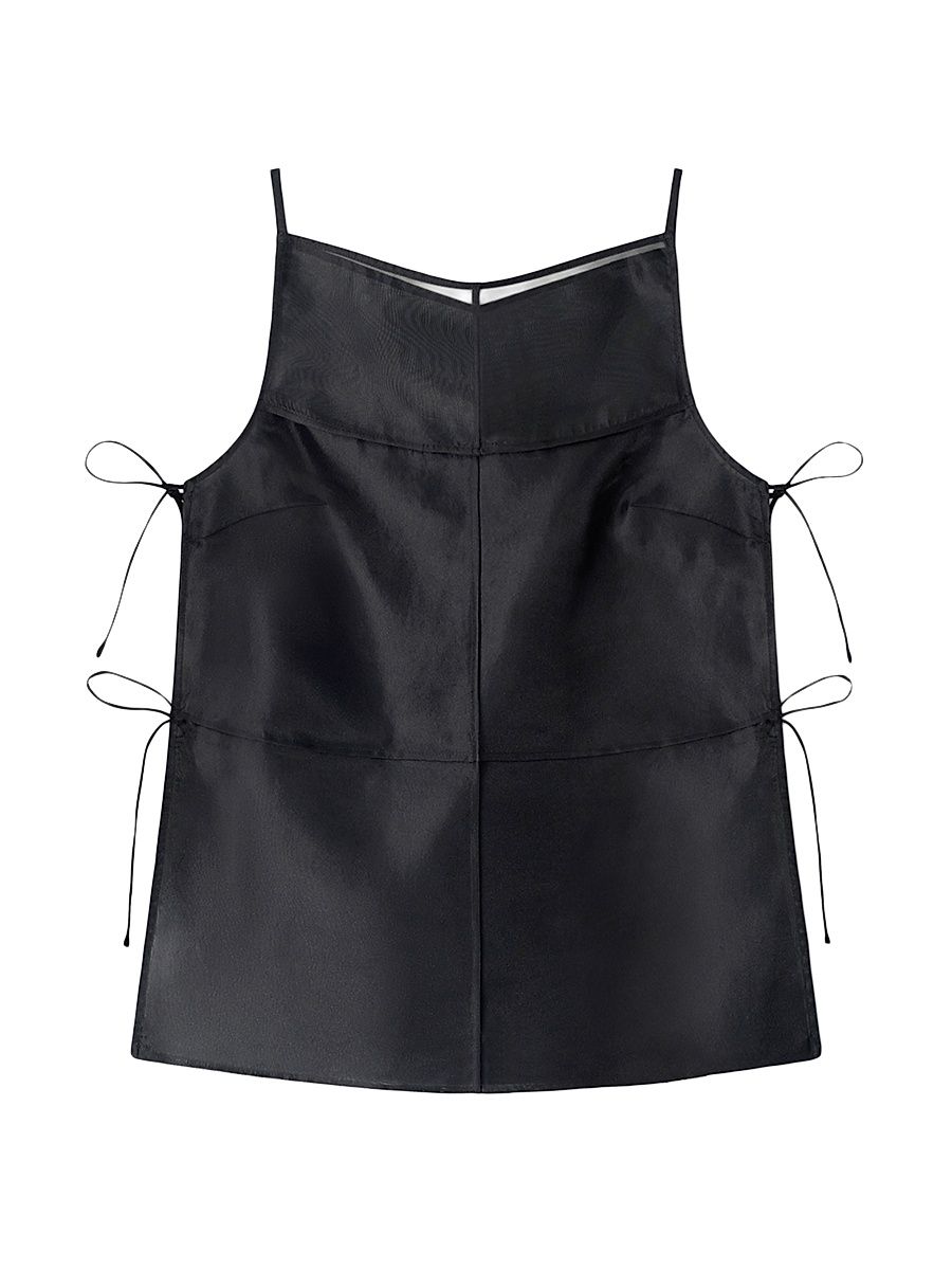 Women's Chandler Mesh Inset Top - Black - Size XL