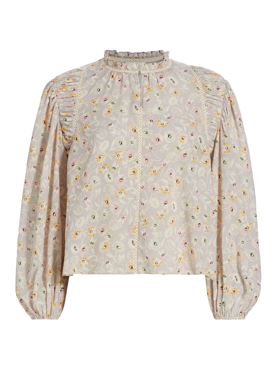 Women's Delaney Lace-Detail Top - Crystal Grey - Size XS