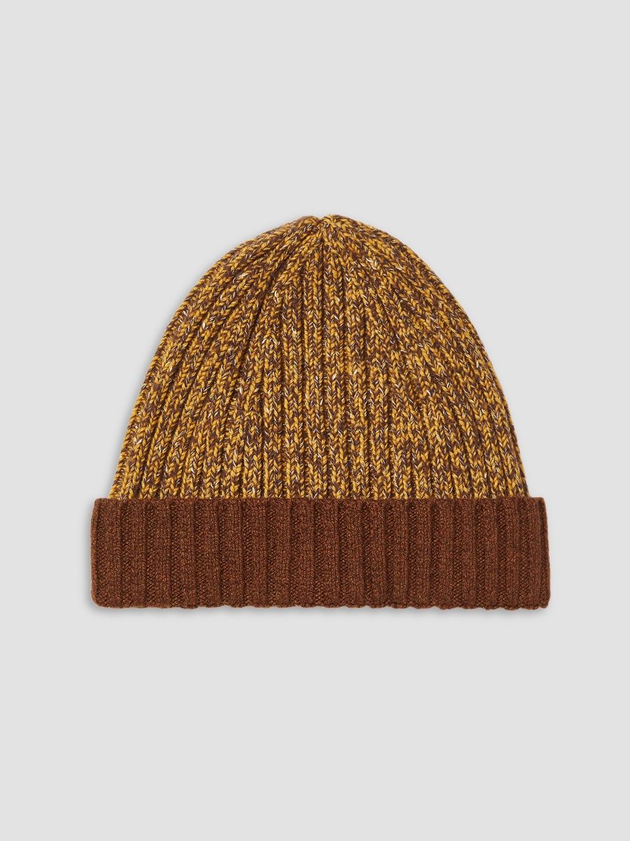 ZEGNA Men's Cashmere Wool and Silk Beanie - Yellow