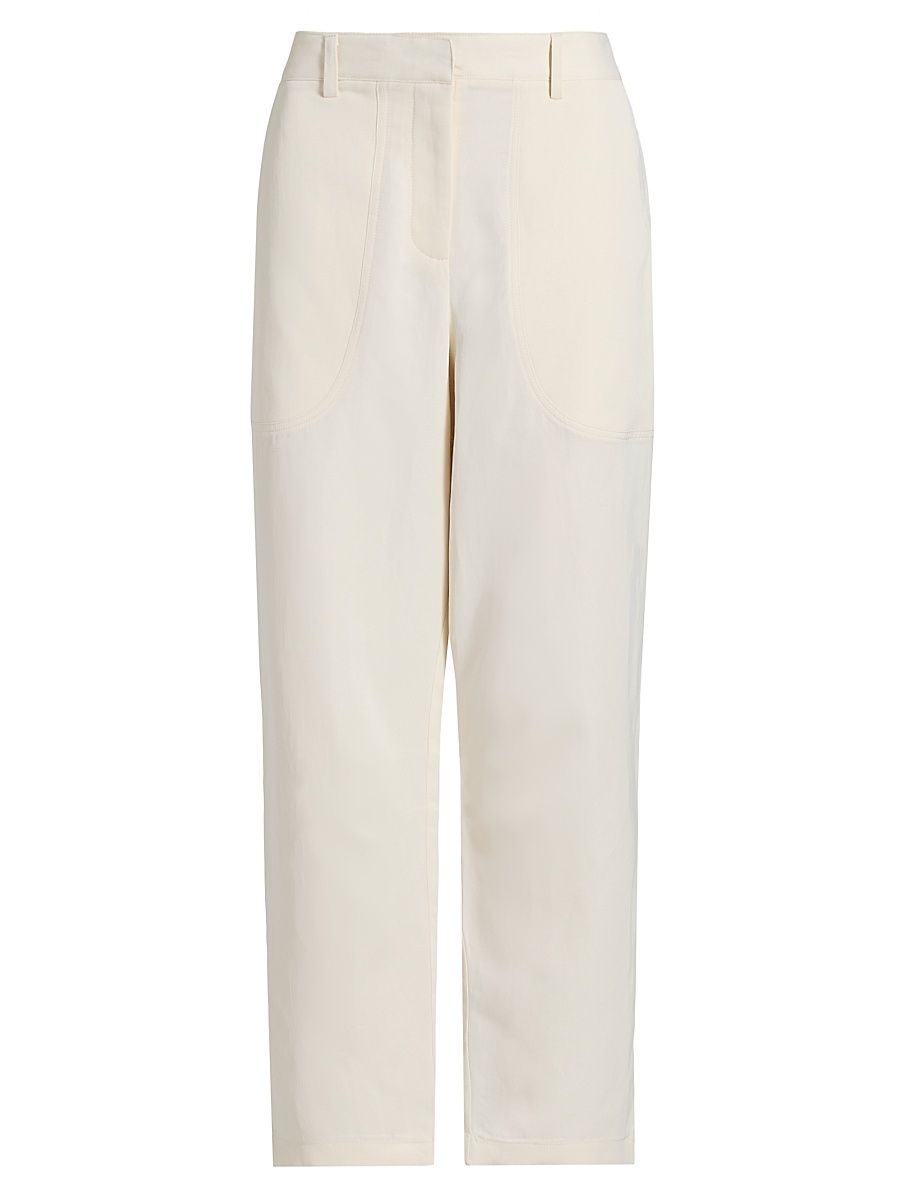 Women's Jetties Beach Flat Front Ankle Pants - Bone - Size 10