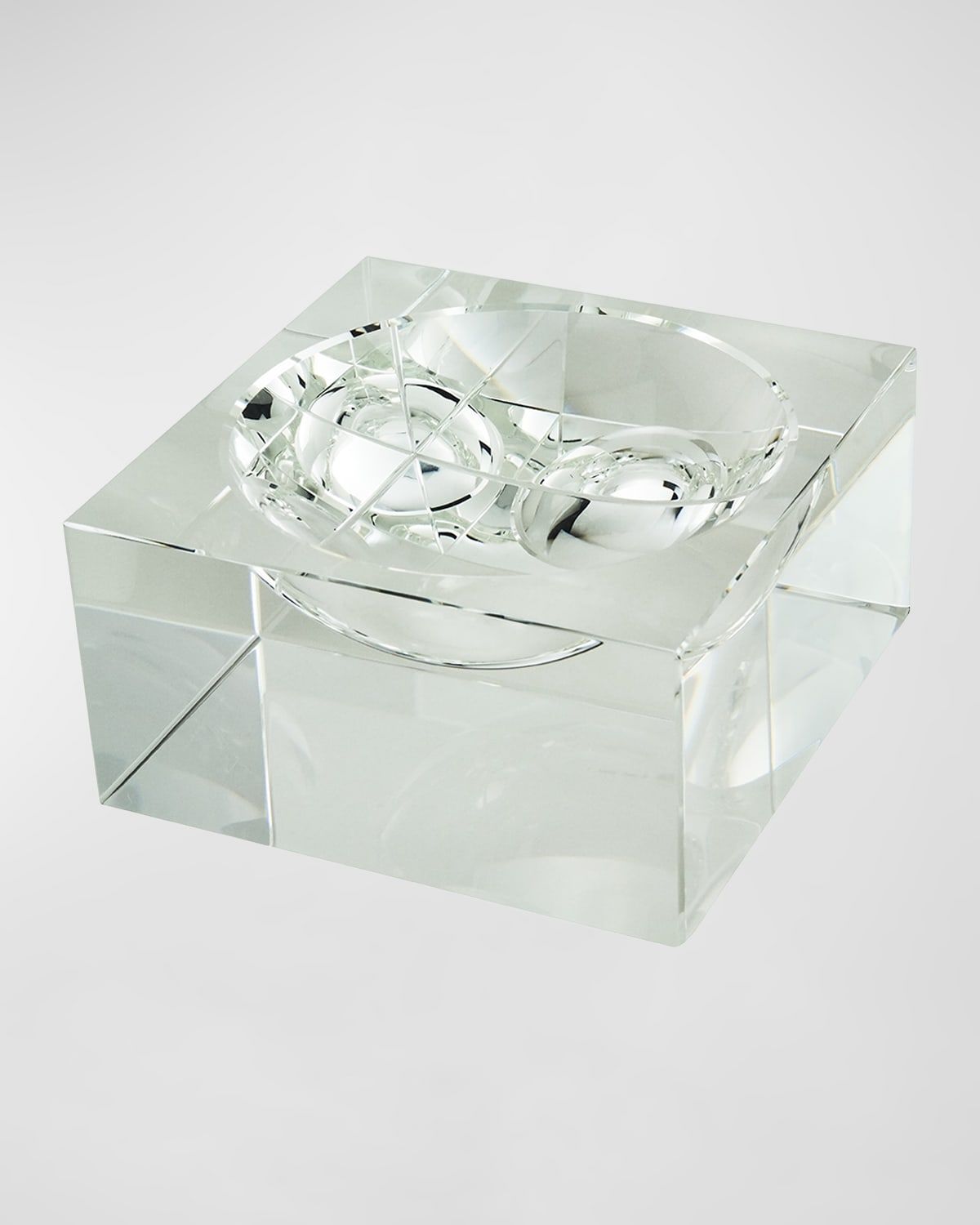 Clear Crystal Square Centerpiece Bowl Med.