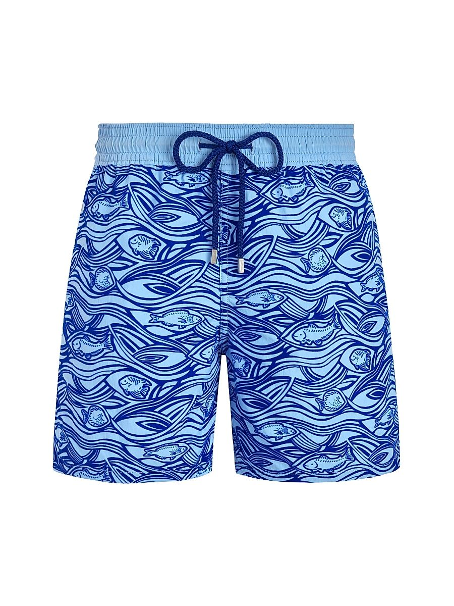 Men's Flock Aquarium Print Swim Trunks - Flower - Size XL