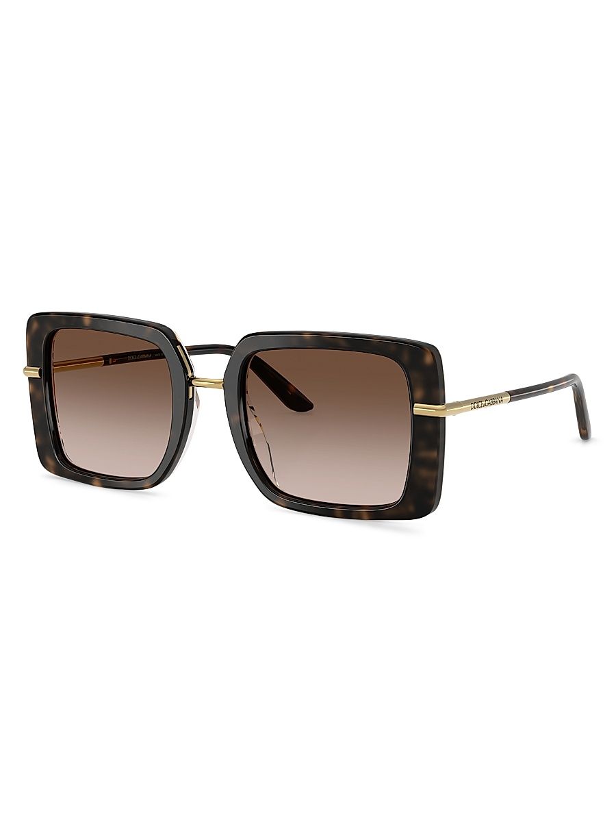 Women's 52MM Square Sunglasses - Brown Gradient