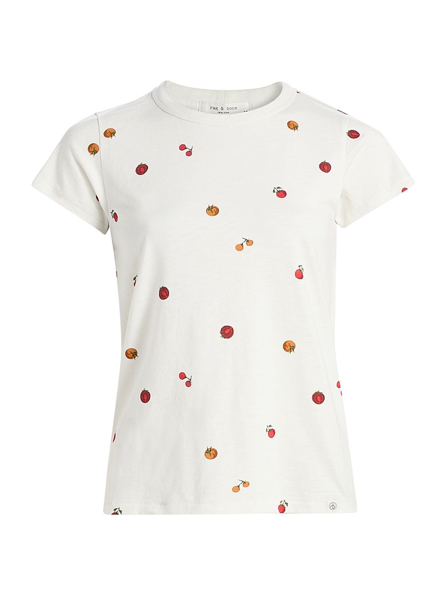 Women's Baby Tomato Pima Cotton Jersey T-Shirt - Ecru - Size Large
