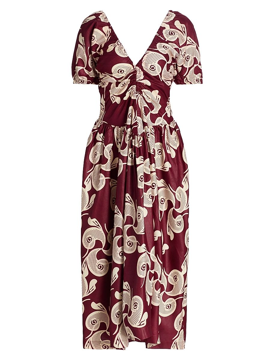 Women's Bori Midi-Dress - Red - Size XL