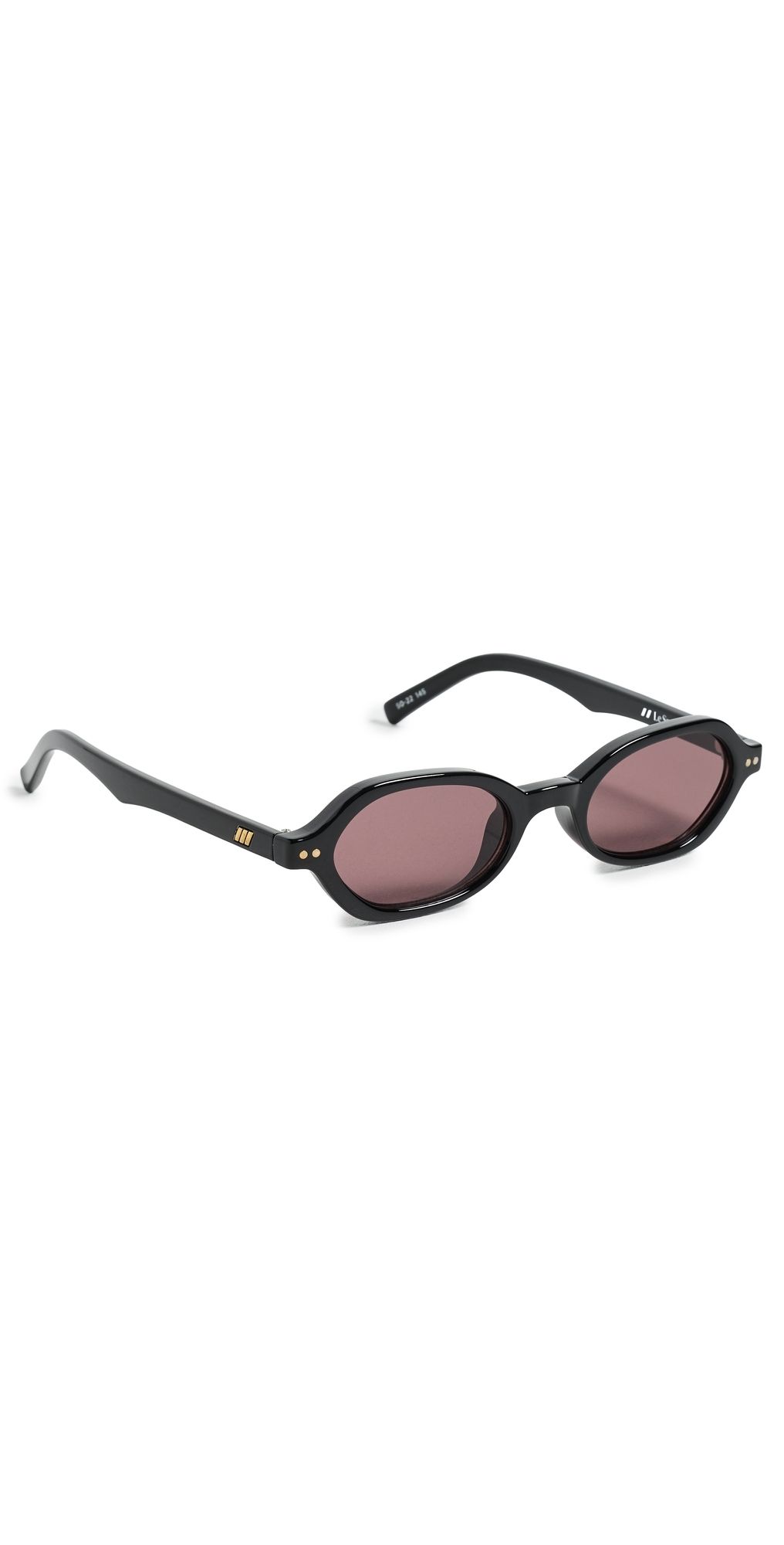 Le Specs Foundry Oval Sunglasses Black One Size