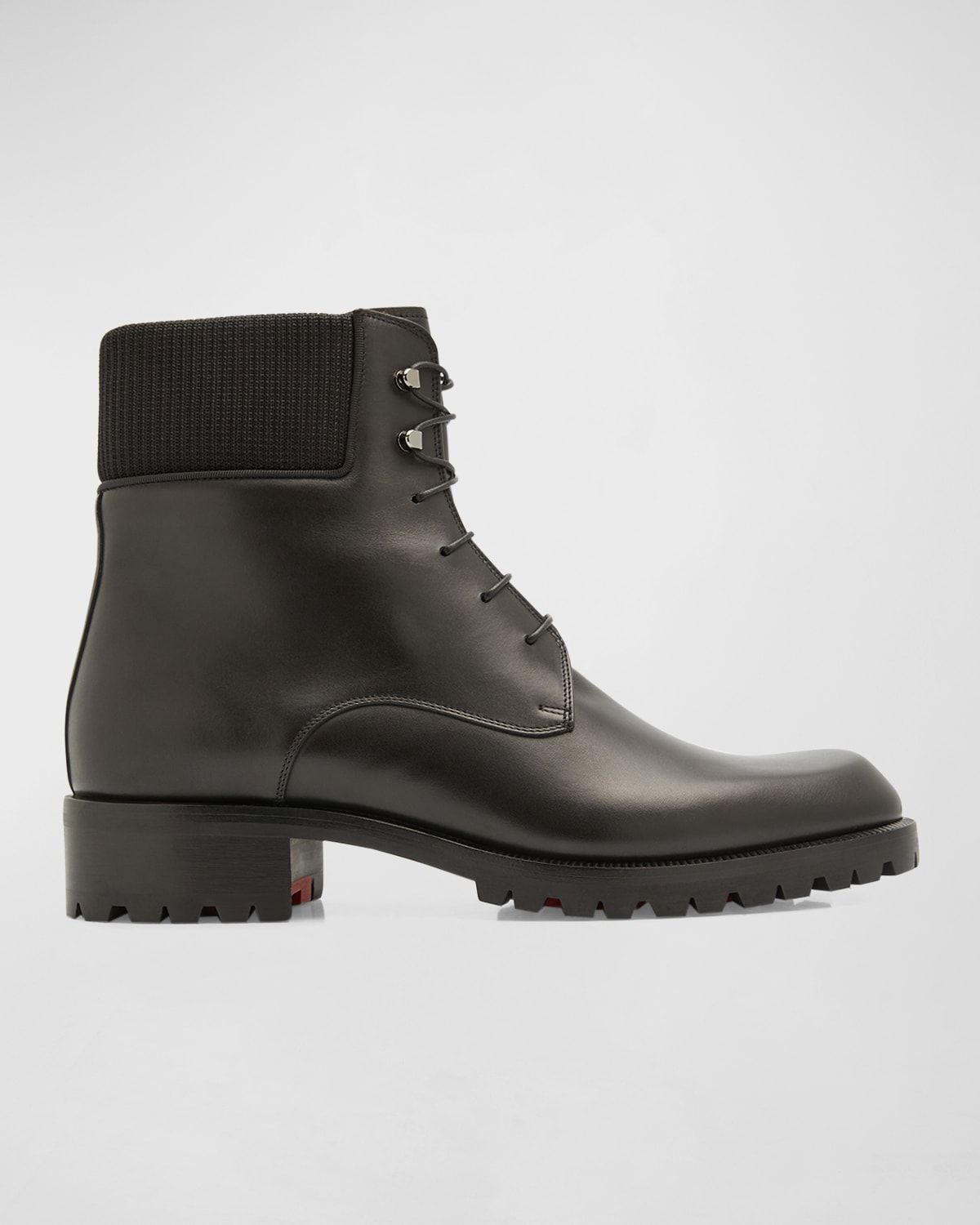 Men & apos;s Trapman Red Sole Leather Combat Boots