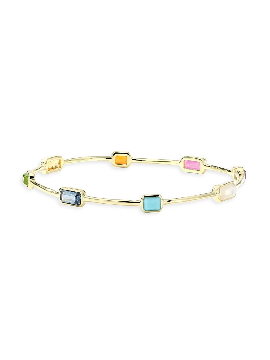 Women's Rock Candy Summer Rainbow 18K Yellow Gold & Multi-Stone Bangle - Summer Rainbow