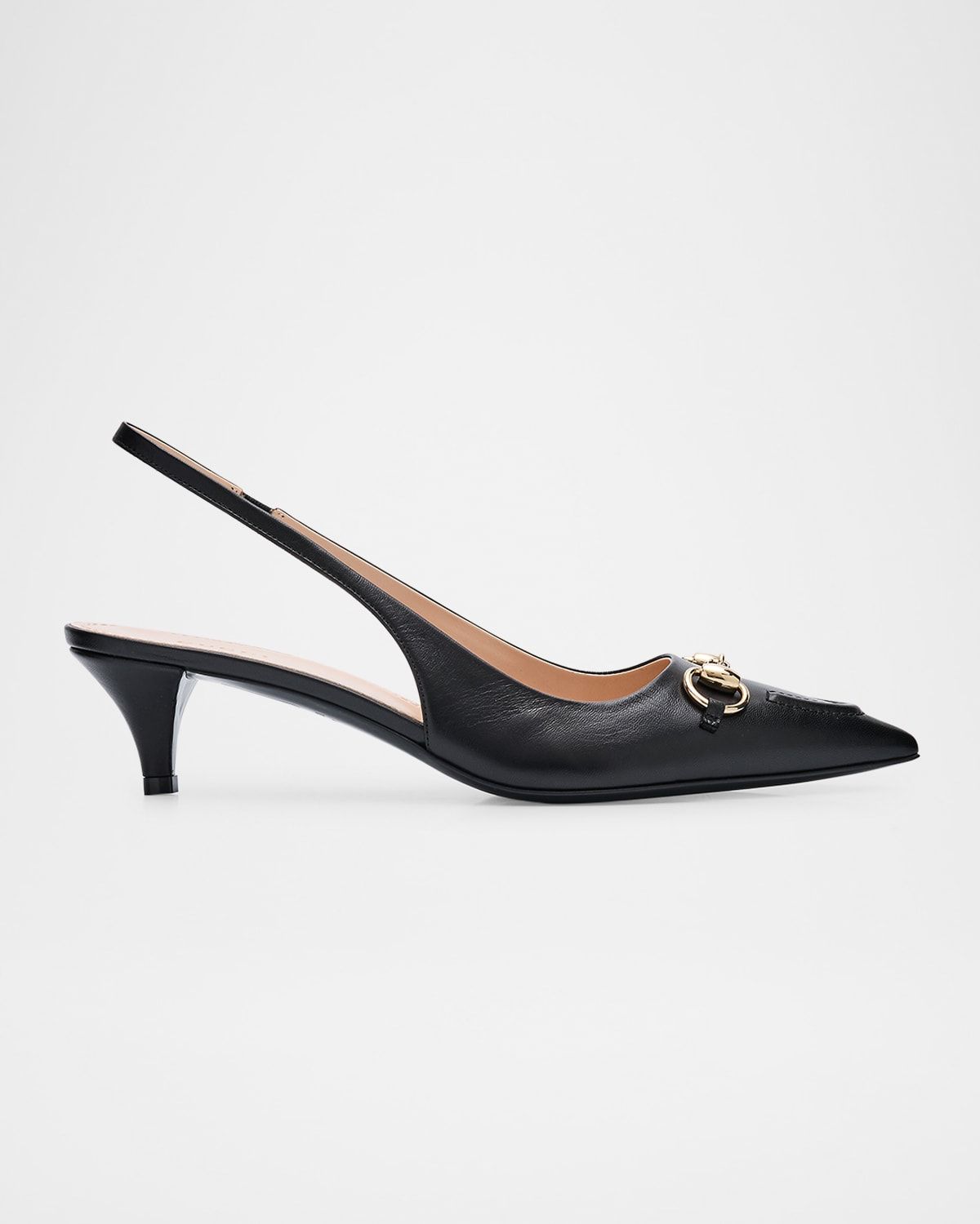 Erin Leather Horsebit Slingback Pumps