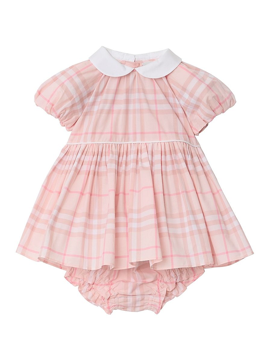 Baby Girl's Aria Check Dress & Bloomers Set - Ice Pink - Size 6 Months