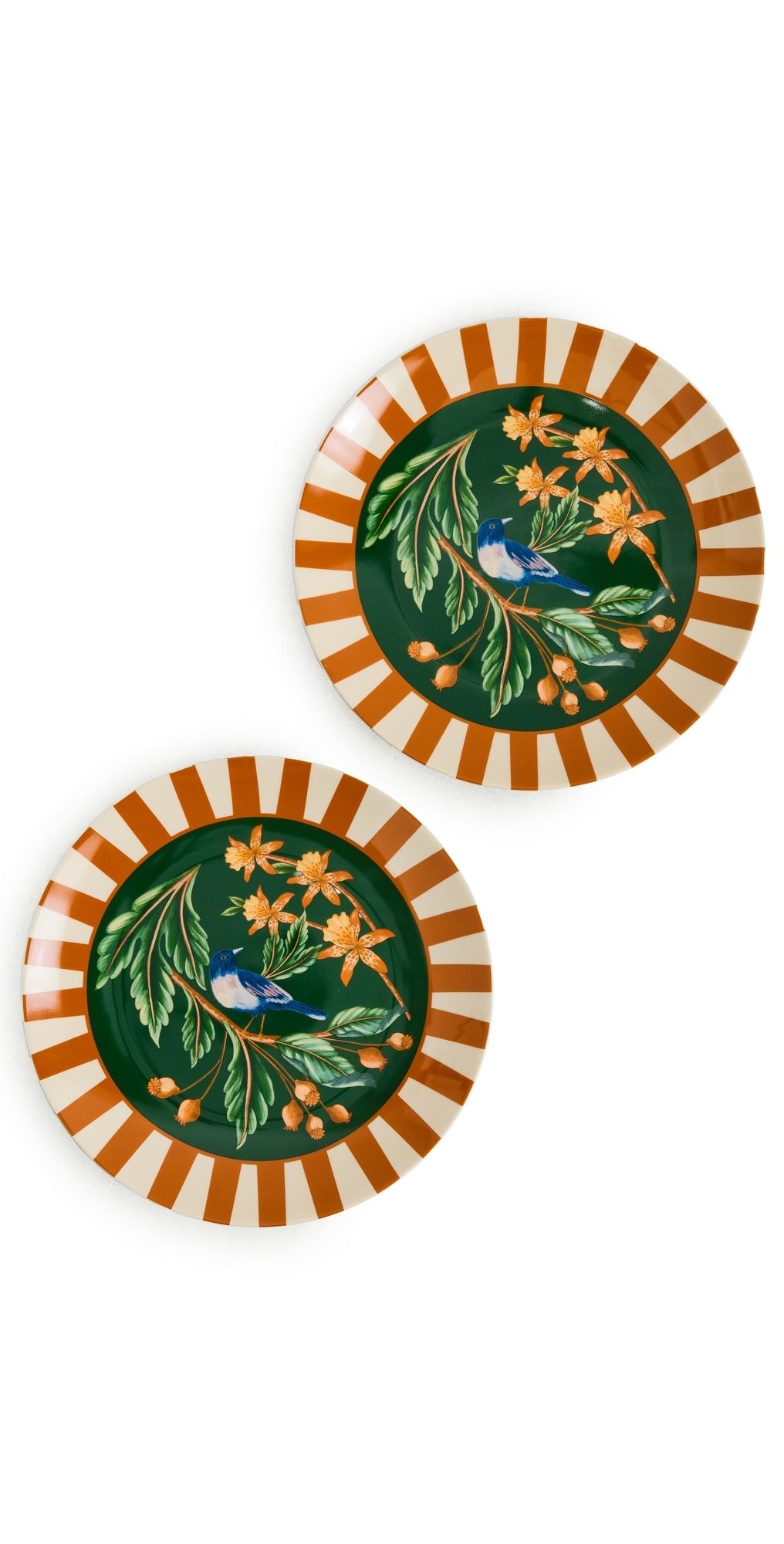 FARM Rio Floral Bird Dinner Plates Set of 2 Multi One Size