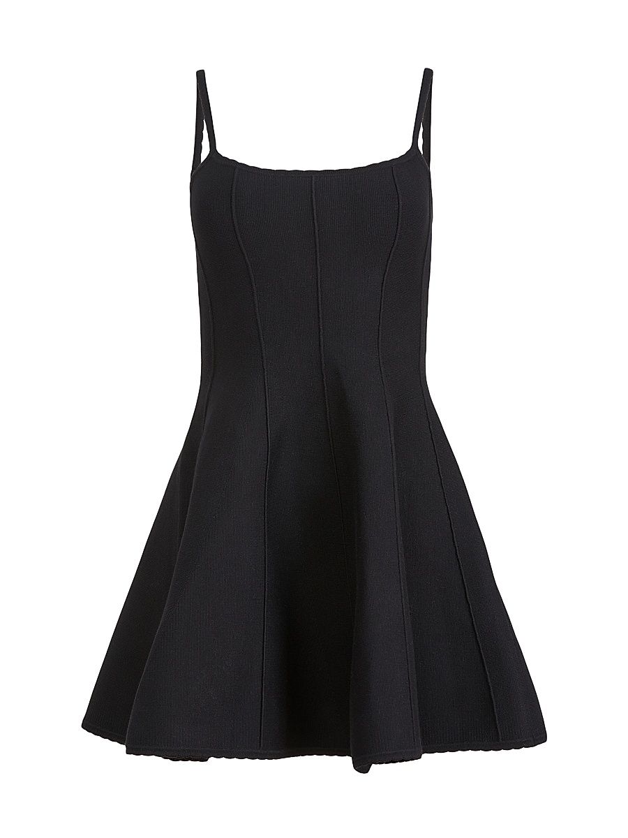 Women's Knit Fit & Flare Minidress - Black - Size Small