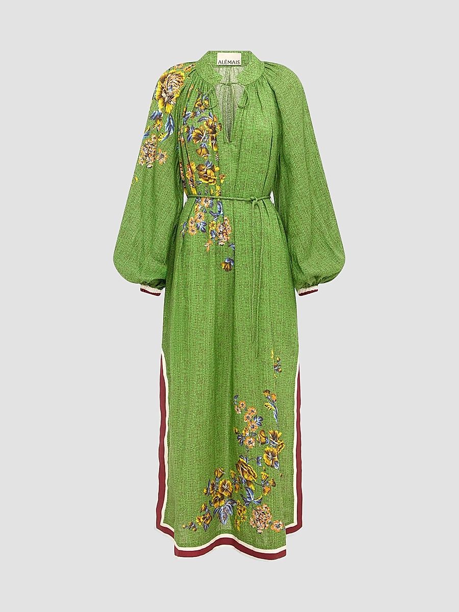 Women's Phyllis Floral Dress - Green - Size 12