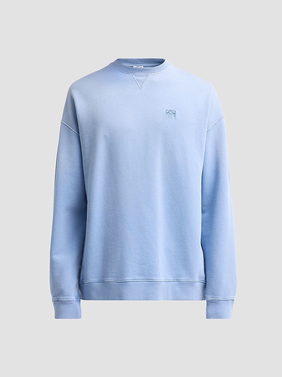Men's Anagram Cotton Crewneck Sweatshirt - Blue - Size XXL