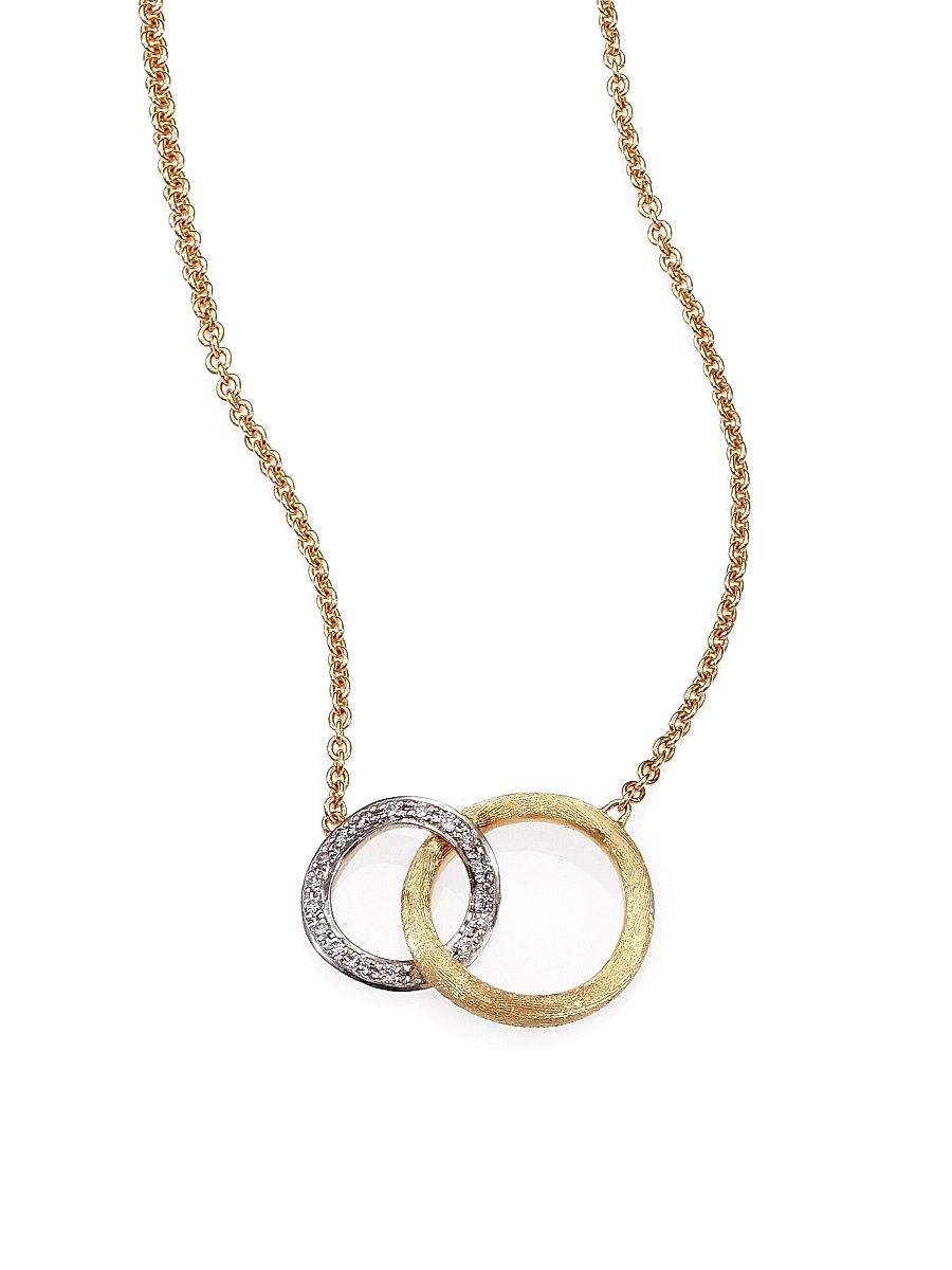 Women's Jaipur Link Diamond, 18K White & Yellow Gold Pendant Necklace - Gold