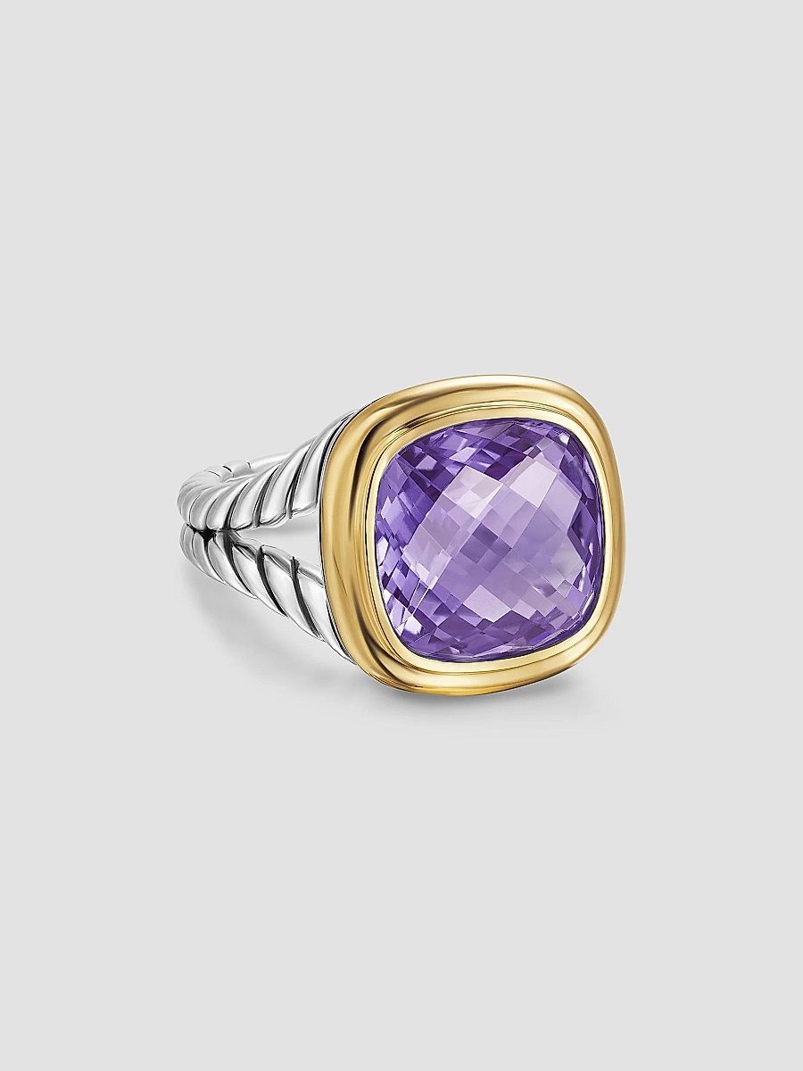 David Yurman Women's Albion Ring in Sterling Silver - Amethyst - Size 7
