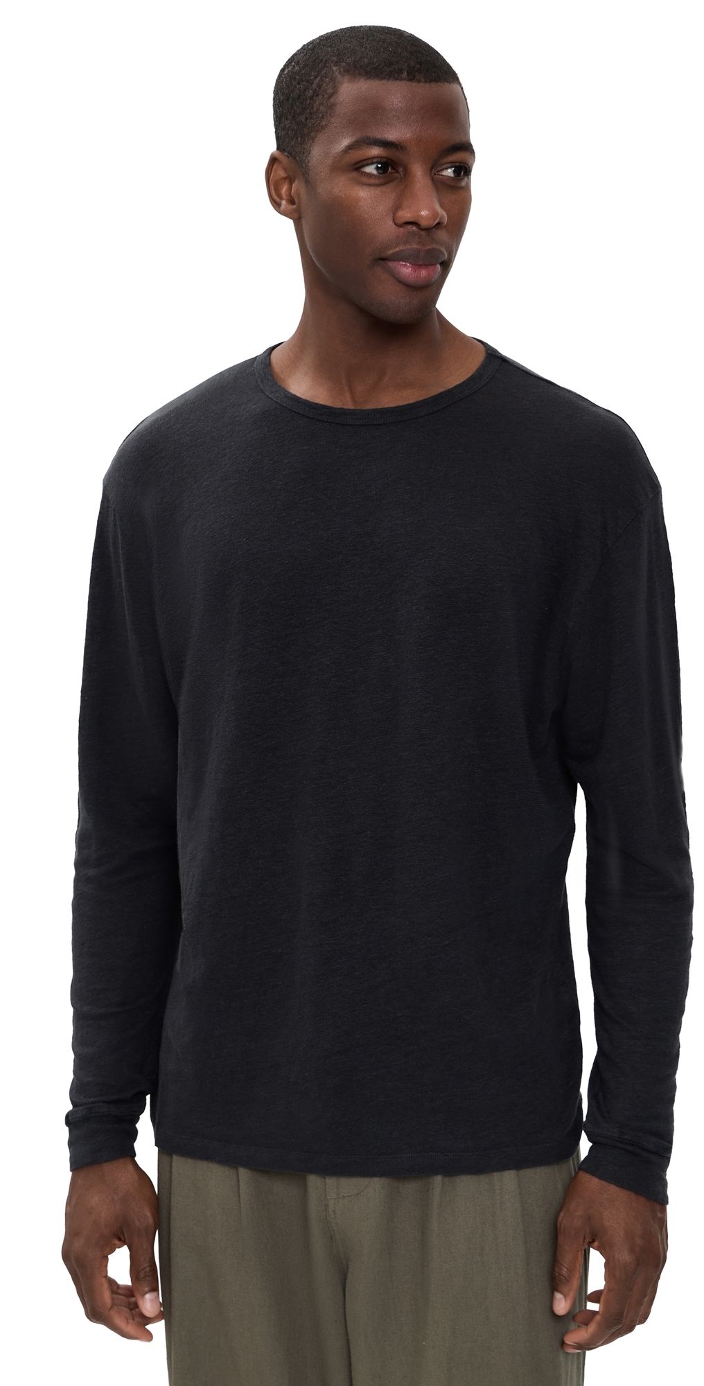 Alex Crane Linen Long Sleeve Sun Tee Night L