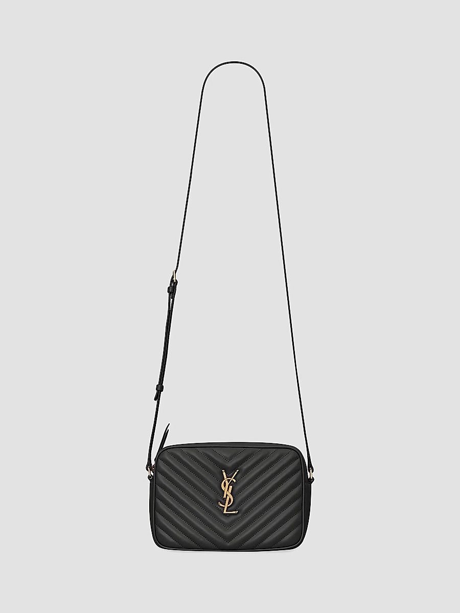Saint Laurent Women's Lou Camera Crossbody Bag in Quilted Leather - Black