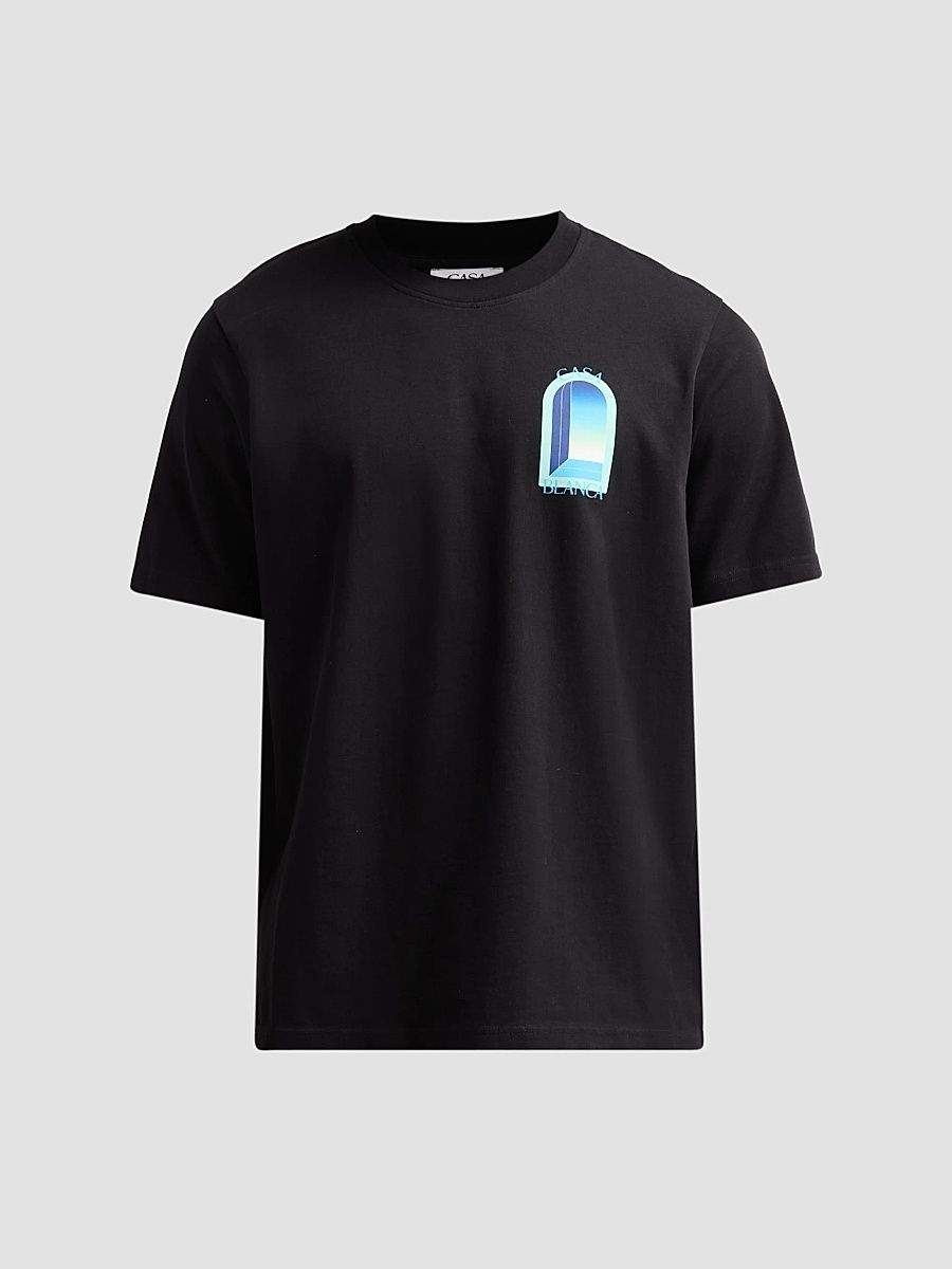 Men's Classic Graphic Cotton Crewneck T-Shirt - Black - Size XXXL