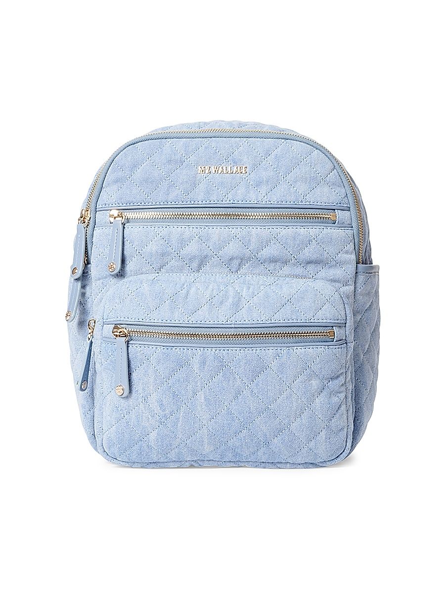 Women's Small Crosby Quilted Denim Backpack - Blue