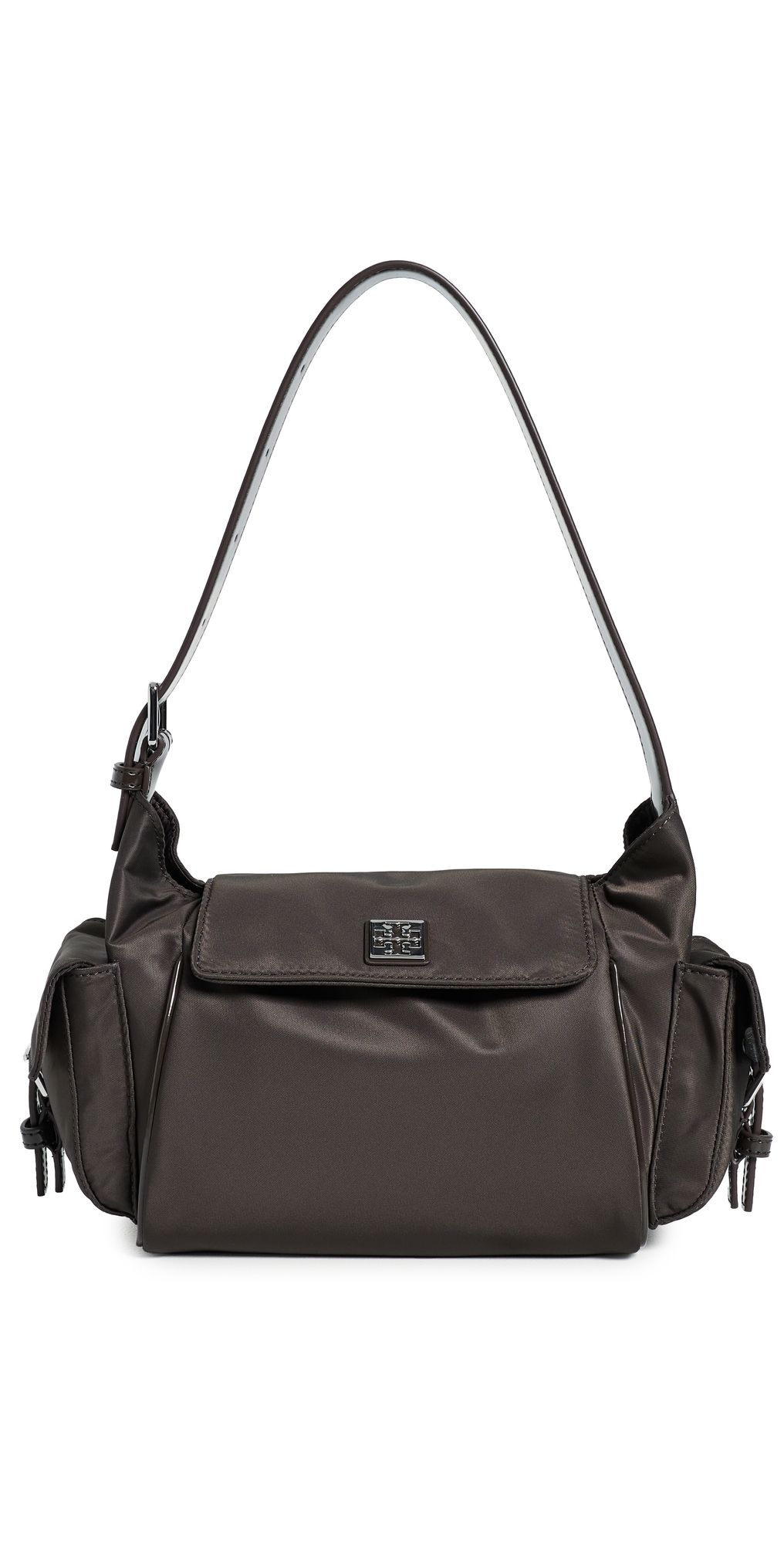 Tory Burch Virginia Pocket Shoulder Bag Dark Brown One Size