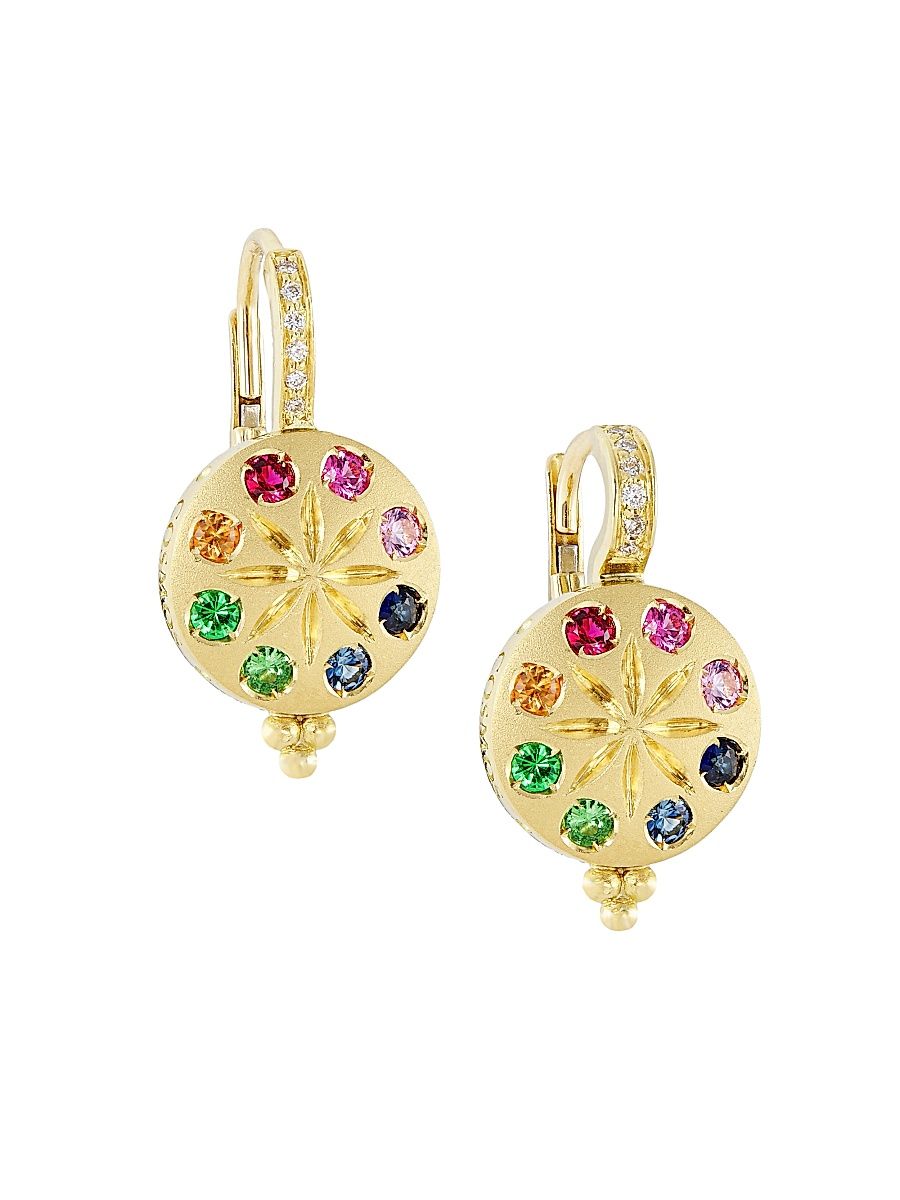 Women's Horizon 18K Yellow Gold & Multi-Stone Drop Earrings - Yellow Gold