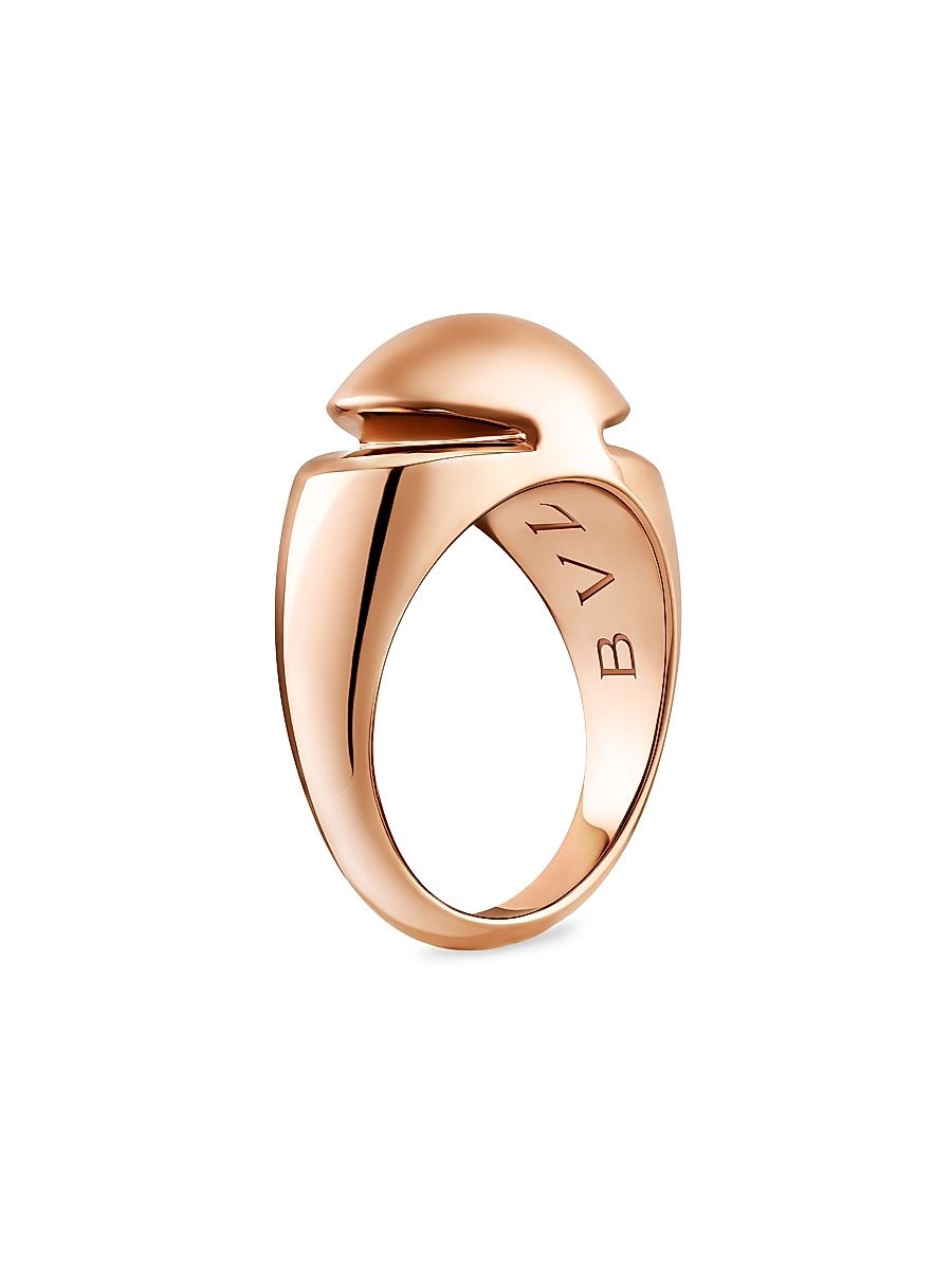 Women's Cabochon 18K Rose Gold Ring - Pink Gold - Size 7