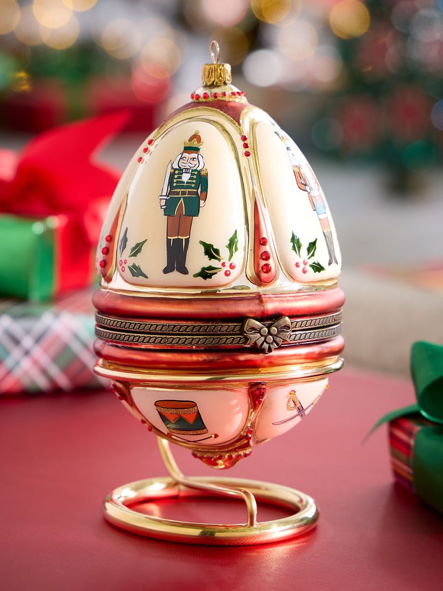 Nutcracker Hinged Egg Ornament