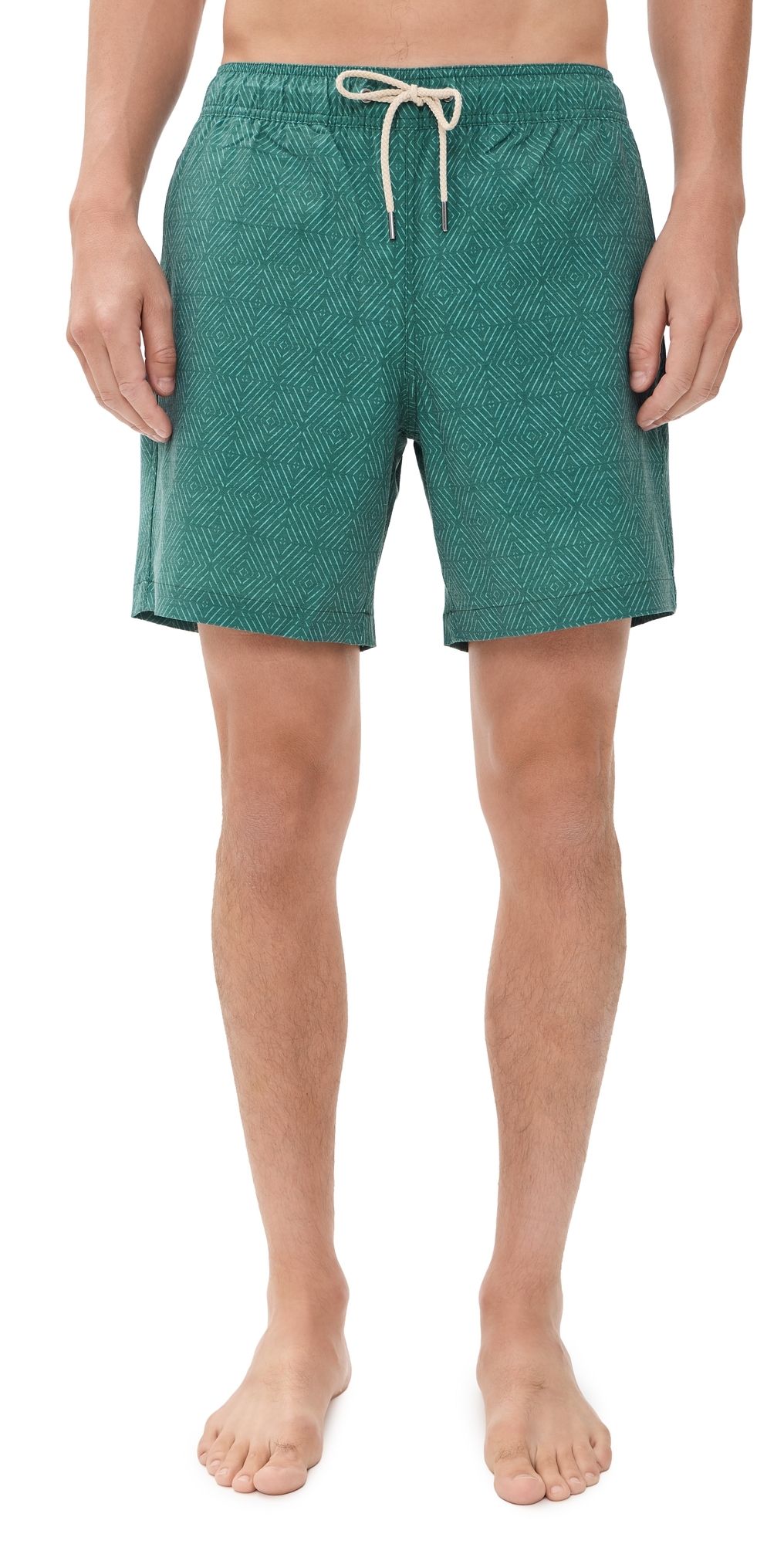 Fair Harbor The Bayberry Swim Trunks 7 Green Shibori M