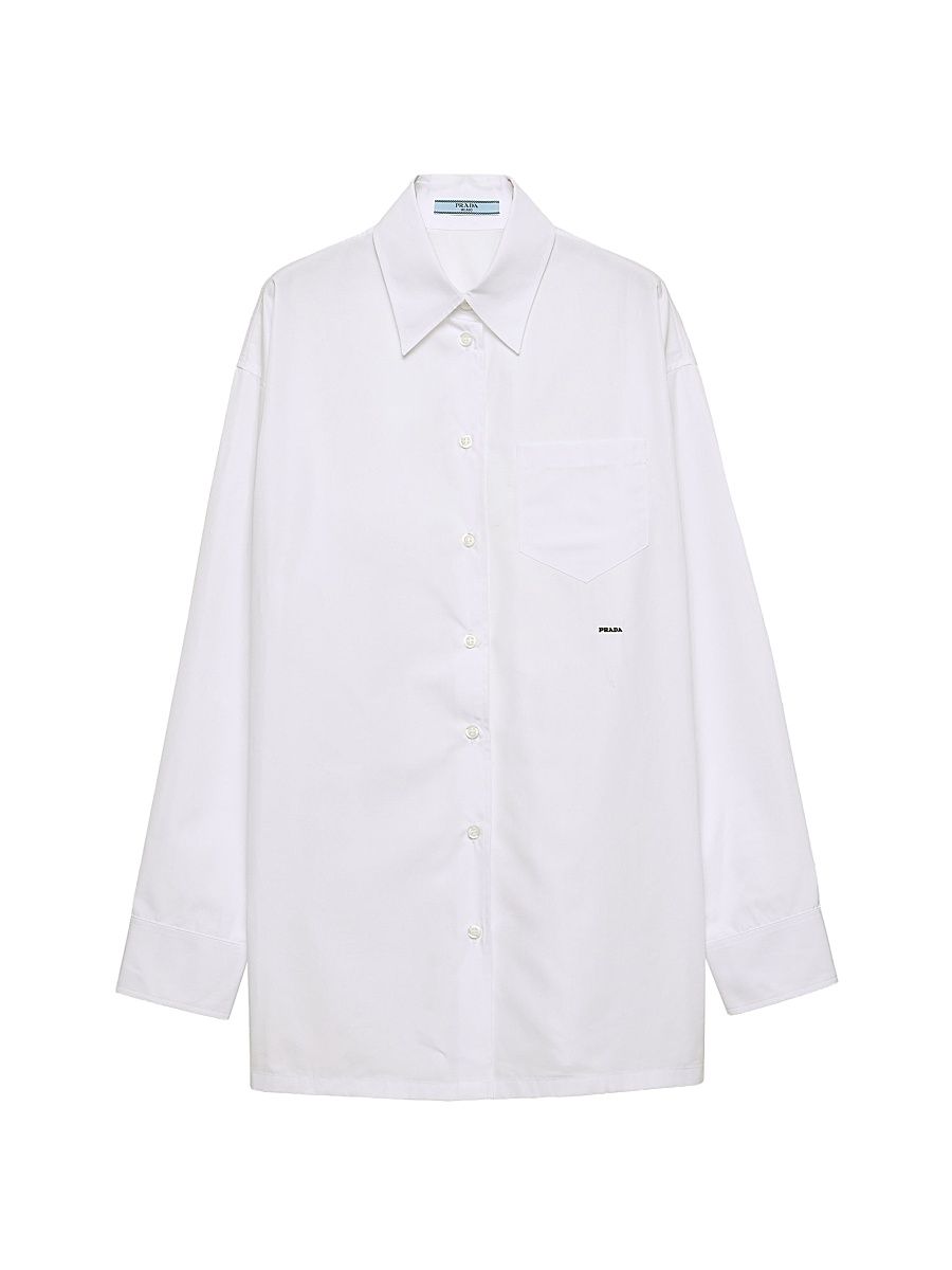 Women's Poplin Shirt - White - Size 6