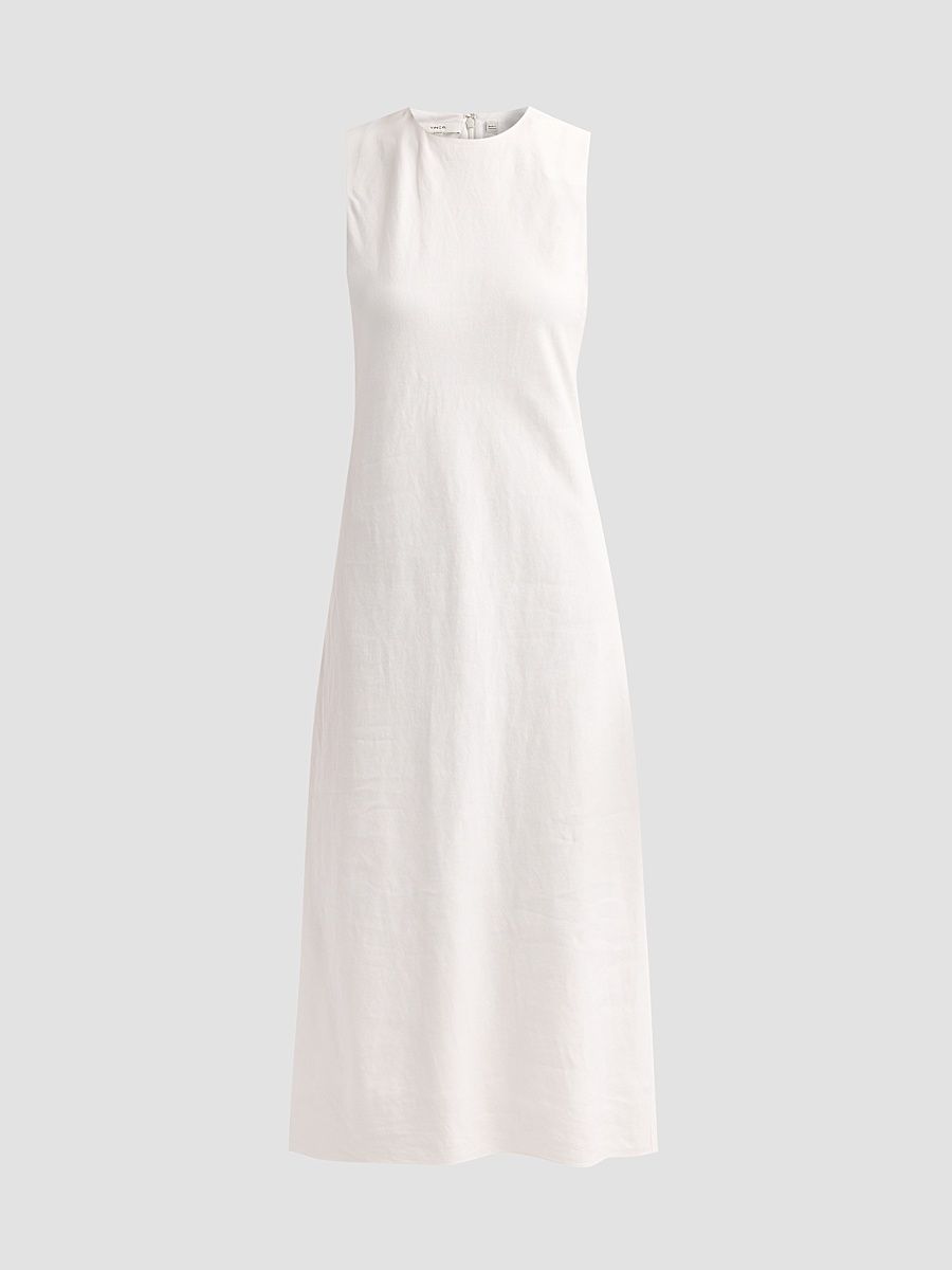 Women's Bias-Cut Midi Dress - Off White - Size 8