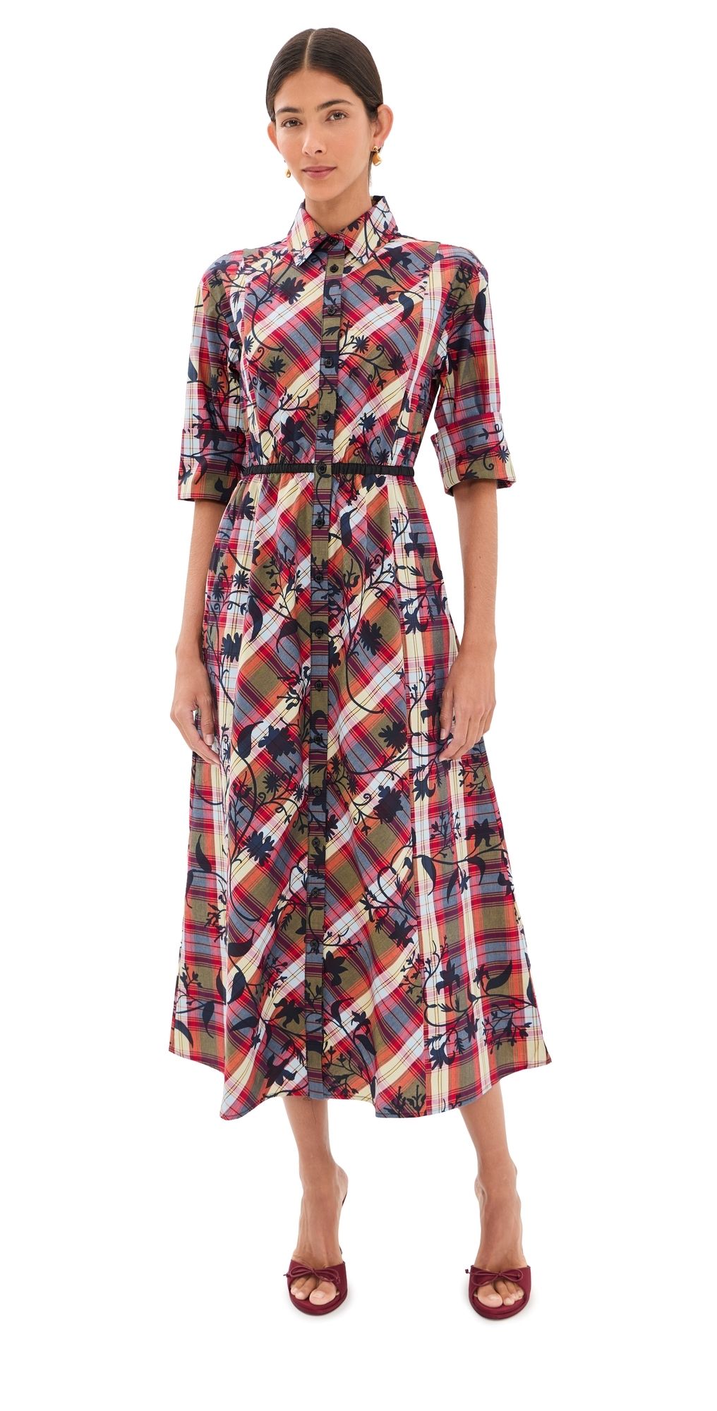 Rosie Assoulin Hostess With The Mostest Dress Red Multi XS