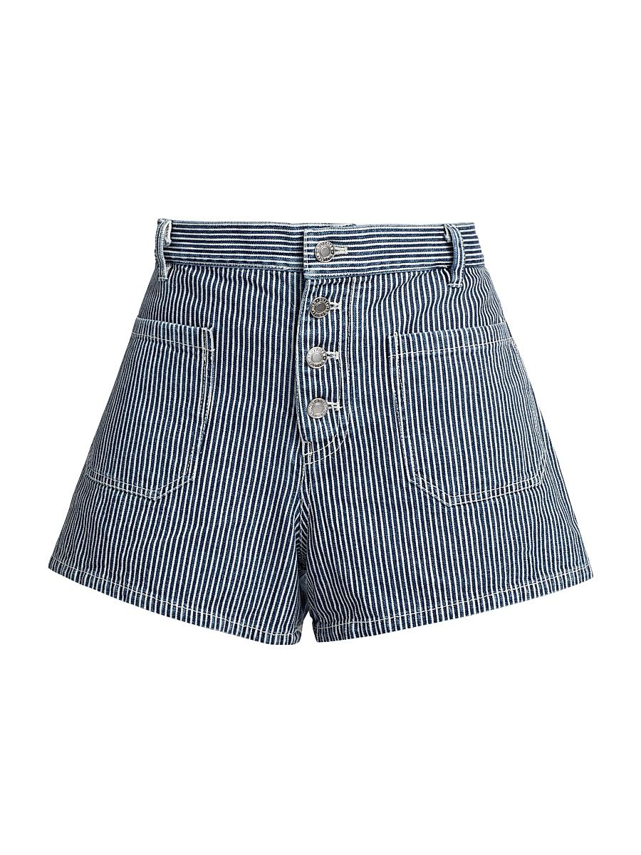 Women's Harley Stripe Shorts - Indigo Stripe Rinse - Size 12
