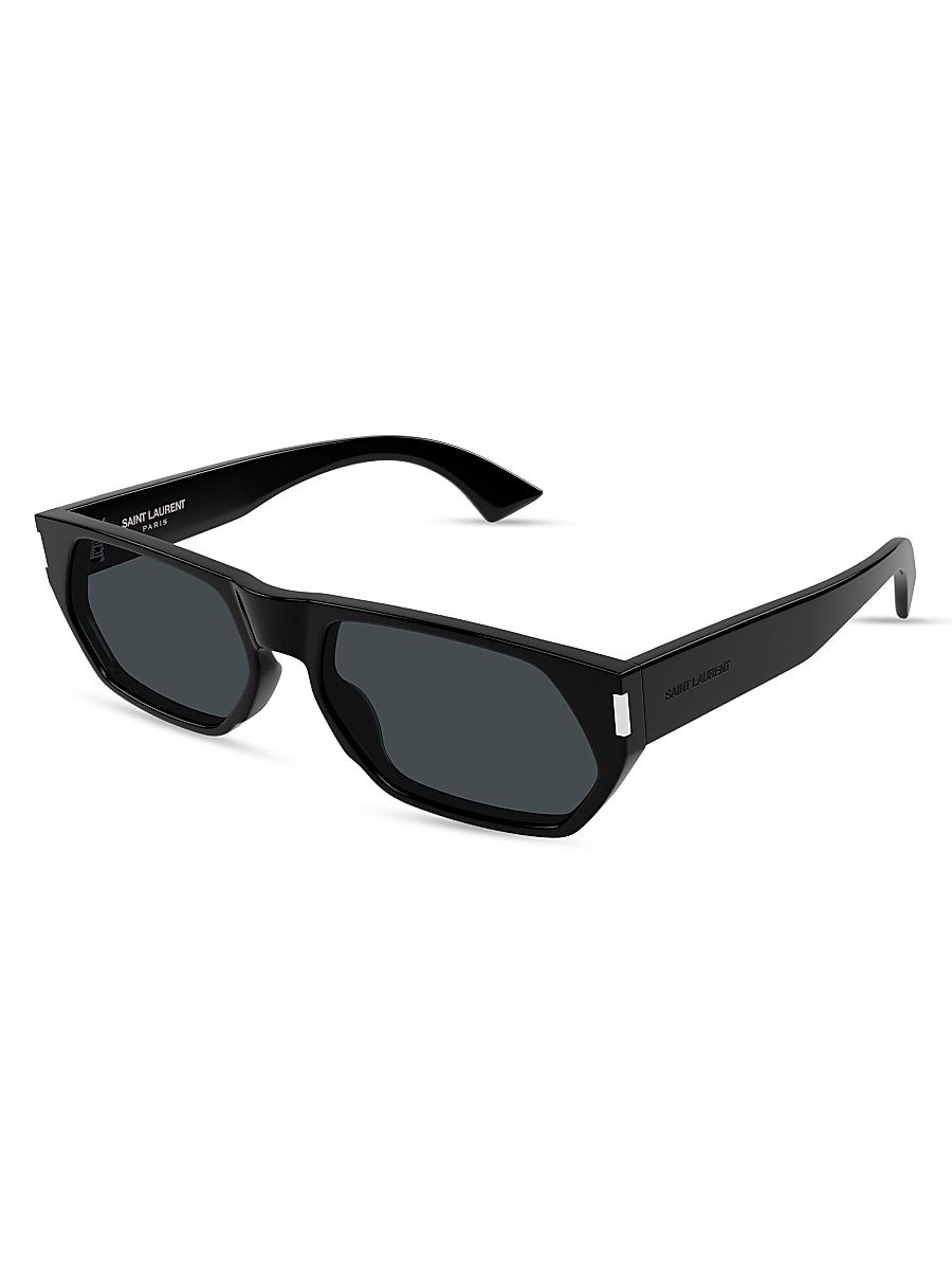 Men's 59MM Rectangular Sunglasses - Black
