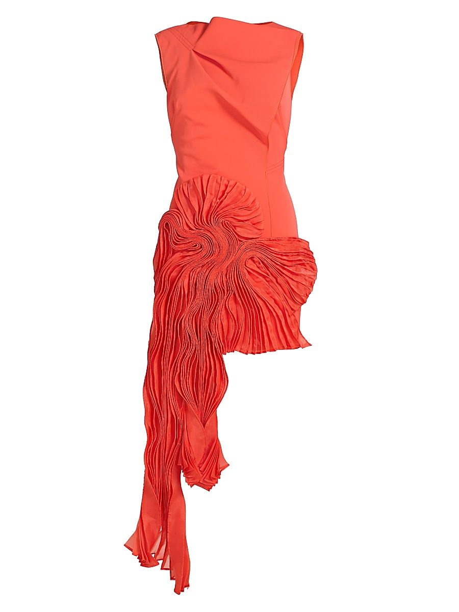 Women's Forever Young Aberleigh Organza-Drape Minidress - Chilli - Size 12