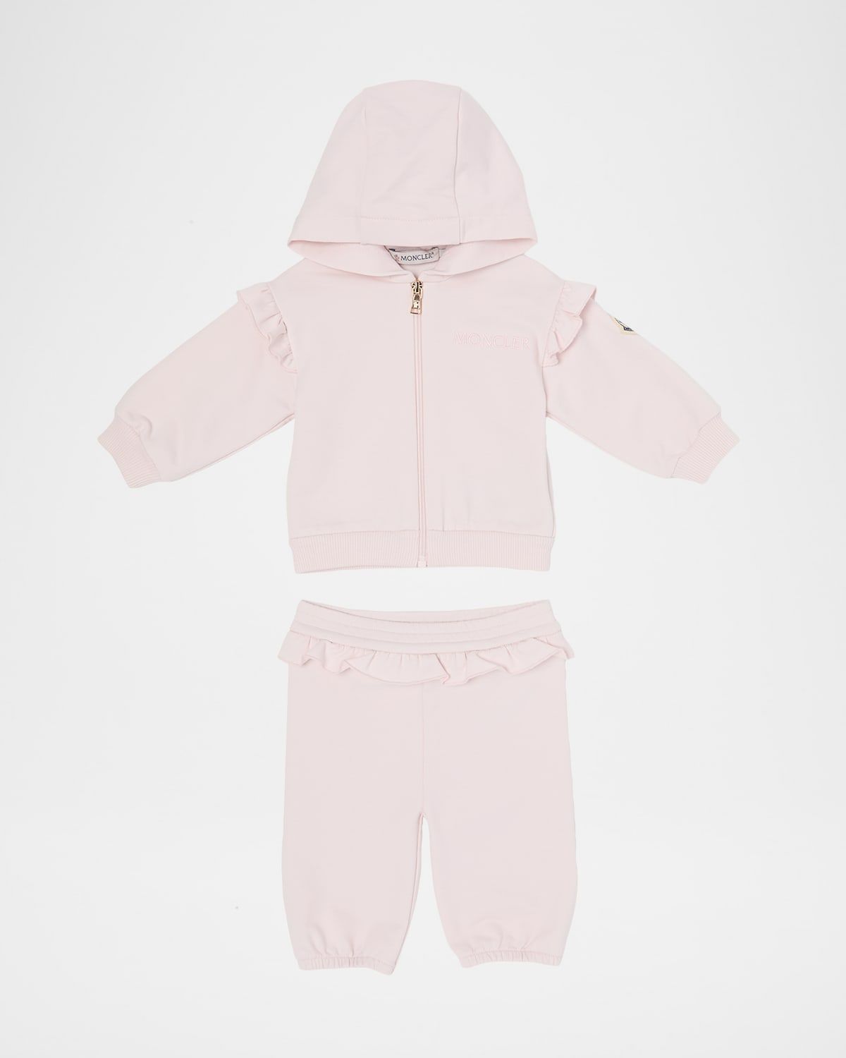 Girl & apos;s Ruffled Cotton Hoodie & Sweatpants Set, Size 3M-3