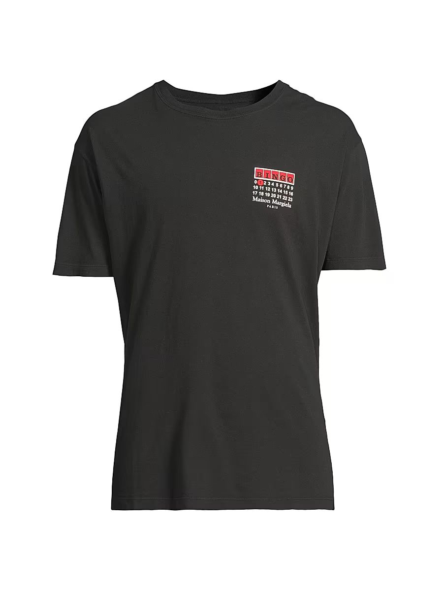 Men's Bingo Cotton Crewneck T-Shirt - Carbon - Size Small