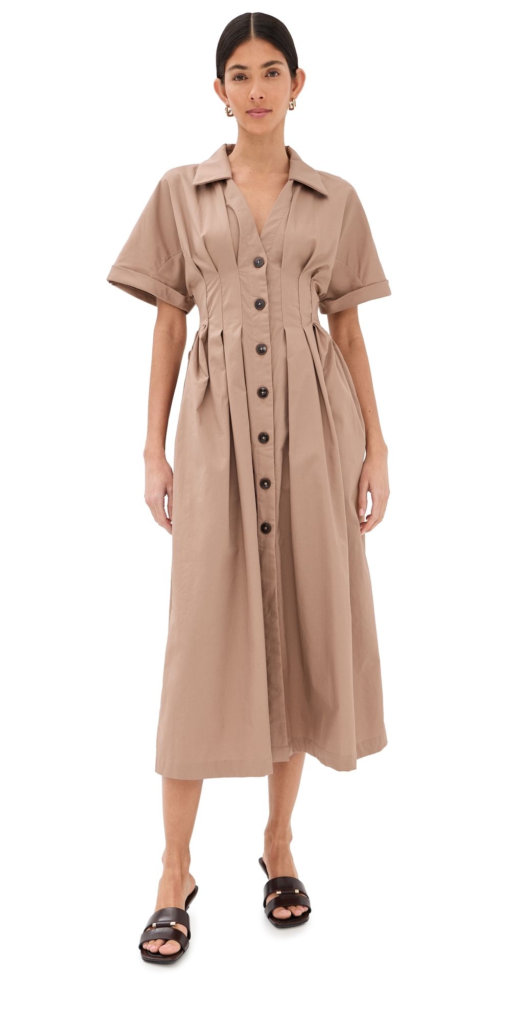 Kika Vargas Letitia Dress Camel 8