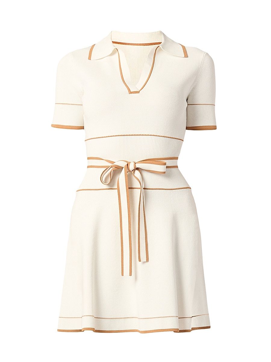 Shoshanna Women's Maggie Knit Minidress - Ivory Terracotta - Size XL